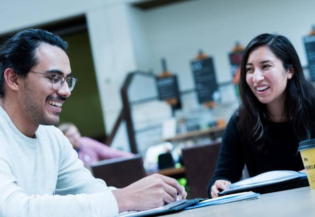 Cambia employees collaborating in the Portland office.