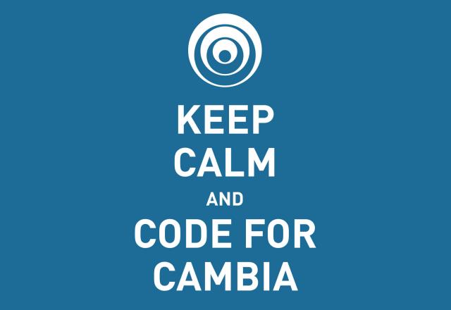 Keep Calm and Code for Cambia banner