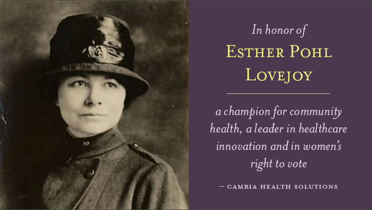Dr. Esther Lovejoy, Suffragette